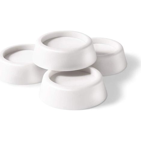 Stoßdämpfende Unterlage für Waschmaschine, 1 Packung, weiß, 8 Stück. (1/4)