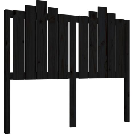 Maison Exclusive - Cabecero de cama madera maciza de pino negro 1