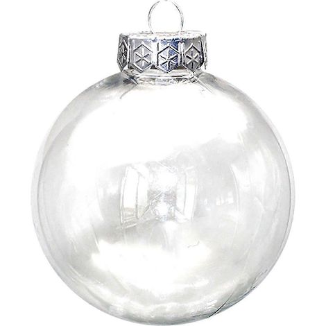 Guirlande de cèdre, boules de Noël transparentes, boules de voiture à suspendre, boules décoratives en plastique rechargeables, boules de Noël transparentes à faire soi-même, trois tailles (1/5)