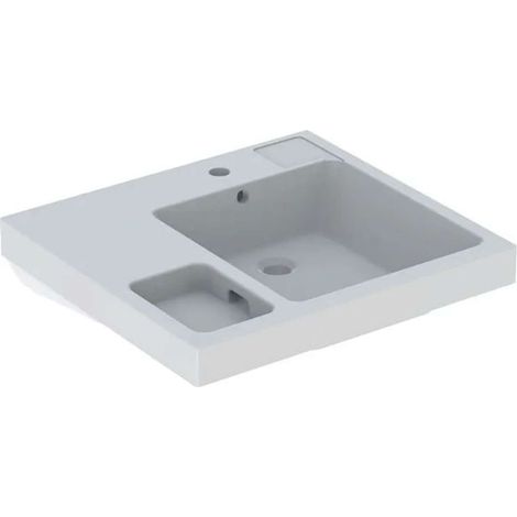 Vasque pour enfants GE avec évier en éponge 60x55cm, avec robinetterie, avec vidange, blanc (1/2)