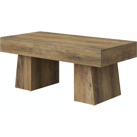 Tavolino da caffè rettangolare 120x60x50 cm in MDF effetto legno marrone HOMVRA (1/5)