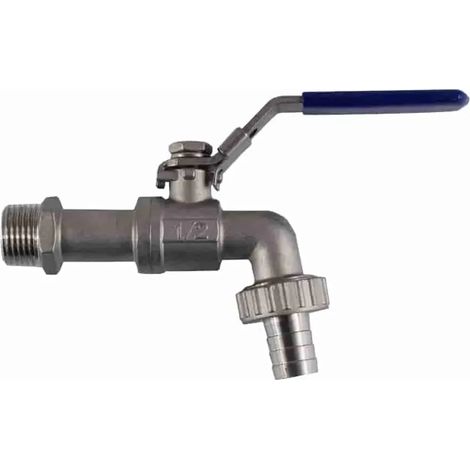 Robinet à bille en acier inoxydable avec levier 1/2"