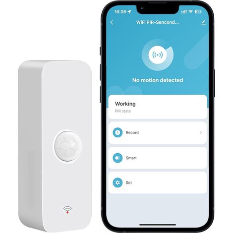 Détecteur de Mouvement WiFi détecteur de Mouvement Intelligent avec Notifications d'application capteur de Contact sans Fil pour domotique Intelligente Fonctionne avec Echo (1/5)