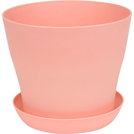 Lot de petits pots de fleurs, plastique, avec drainage et soucoupe, pour plantes d'intérieur, herbes aromatiques et semis (1/5)