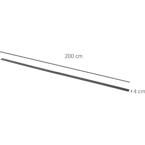 Kit de fixation pour porte coulissante 200 cm, ensemble complet avec rails, galets, dispositifs anti-saut, butée de porte, guide au sol, système de porte coulissante en acier au carbone brun (1/5)