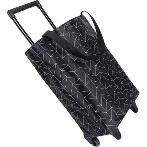 Sac de courses KICHOUSE à roulettes avec poignée télescopique , pliable , en tissu Oxford , construc (1/5)