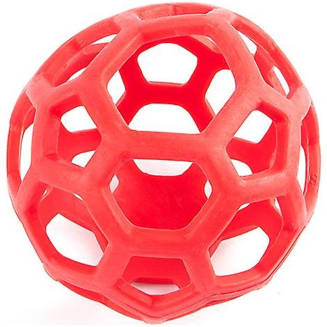 Jouet à mâcher pour chien Balle en caoutchouc pour chien Jouet à mâcher Jouets de sécurité géométriques pour chien Balle rouge (1/4)