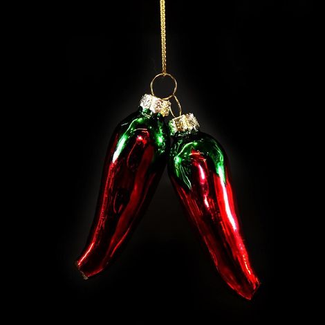 Pendente a forma di peperoncino D2,5 x H7 cm Mercury