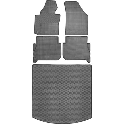 Set di tappetini in gomma per auto e tappetino per bagagliaio per Volkswagen Touran I Minivan dal 2003 all'8.2015. (1/5)