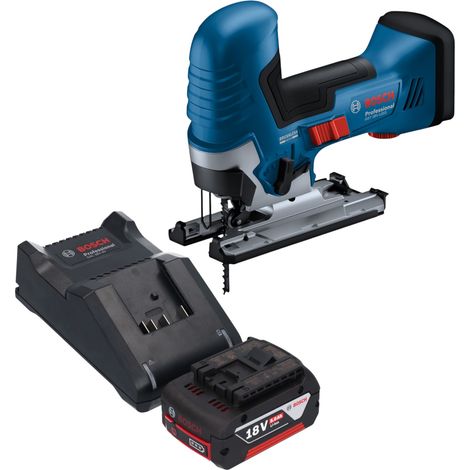 Bosch GST 18V-125 S Professional Scie sauteuse sans fil 18 V 125 mm Brushless + 1x batterie 5,0 Ah + chargeur