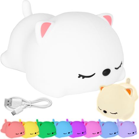 Lampada da notte in silicone a forma di orsacchiotto con LED RGB (1/5)