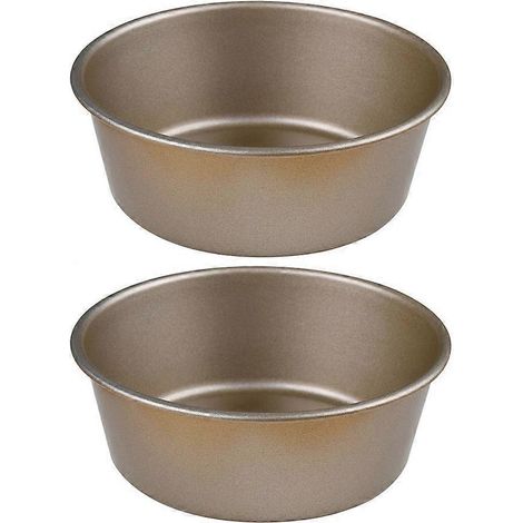 2er-Pack Burgerform, goldfarben, antihaftbeschichtet, rund, Käse-Cupcake-Form, Haushaltsbackwerkzeug-11.50X9.30X4.20CM-Golden (1/2)