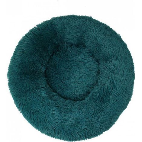 Coussin 100 cm avec housse lavable - Bleu pétrole - Coussin pour chien - Coussin de jeu pour enfant - Pouf rond en forme de donut - Panier pour chien - Vert foncé (1/5)