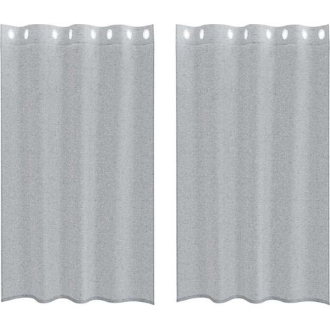 Maison Exclusive - Voile-Vorhang 2 pcs Dunkelgrau 175 x 140 cm Po