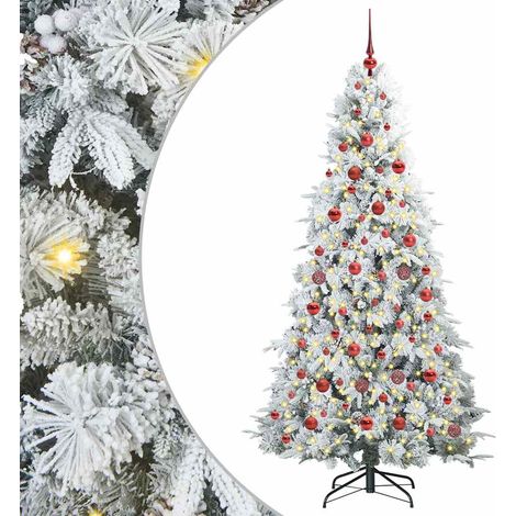 Künstlicher klappbarer Weihnachtsbaum Weiß 180 cm PE und PVC vidaXL (1/5)