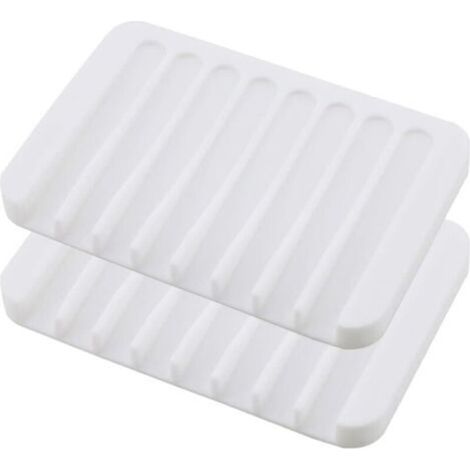 Lot De 2 Porte-Savon Silicone Antidérapant Salle De Bain Cuisine Douche (1/5)