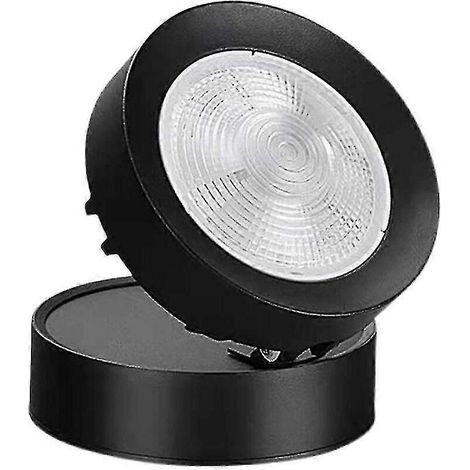 Fotolamp voor thuisgebruik, verstelbare hoek, ultradunne, gebogen, opvouwbare opening, kleine plafondlamp (zwart) (1/5)