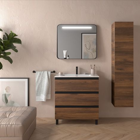 Salgar Schrank SPIRIT 800 3 Metallauszug NUSSBAUM 797 x 810 x 450 mm (1/3)