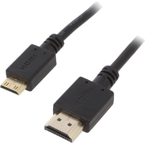 Cable HDMI 2.0 male mini HDMI male 1.8m noir