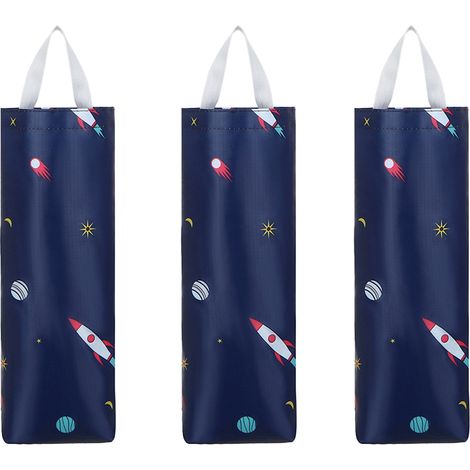 Dispenser Pour Sacs De Course - Tissu Oxford Imperméable - À Accrocher Sur Porte - Pour Cuisine Maison Garage - 1 Pièce (1/5)