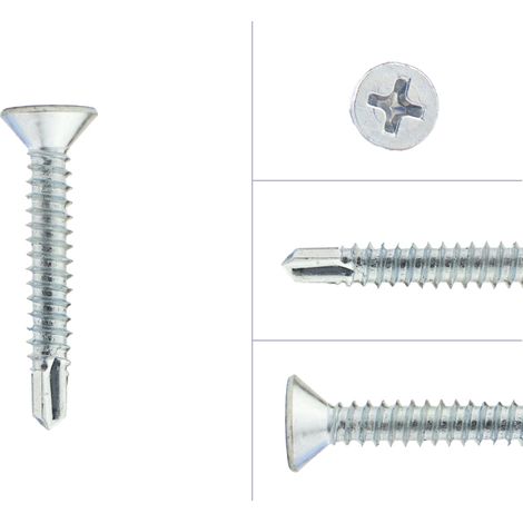 Bohrschrauben mit Bohrspitze 4,8 x 32 mm verzinkt - 200 Stück