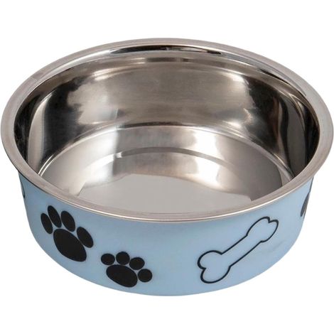 Gamelle en Acier Inoxydable Antidérapante pour Chiens et Chats, Capacité 750ml, Design Moderne et Élégant, Couleur Bleue, Facile à Nettoyer, Modèle Bon Appetit