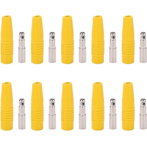 Fiche banane femelle de 4 mm, en cuivre pur nickelé, pour appareils de test électroniques
