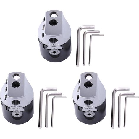 3pièces 50 mm Type F1 Tête D'Alésage Support de Fraisage de Barre D'Alésage de 12 mm de Tour (1/5)