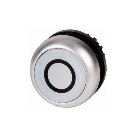Bouton-poussoir lumineux plat blanc 0 à accrochage EATON M22-DRL-W-X0