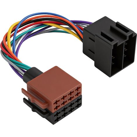 Adaptateur Autoradio Connecteur ISO et Adaptateur d'Antenne DIN, Installation Facile Plug-and-Play pour Véhicules, Transmission Stable Signal FM/AM, Conducteurs en Cuivre et Boîtier PVC (1/5)