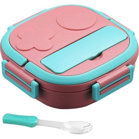 Portapranzo termico in acciaio inox per bambini, scomparto a tenuta stagna con cucchiaio, vassoio per bambine e bambini - Crezuo