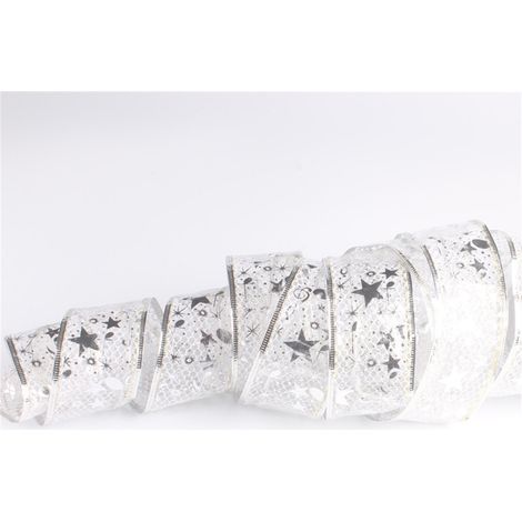 Ruban Lumineux De Noël - Ruban À LED Avec Nœud En Dentelle - Décoration Pour Arbre De Noël Intérieur Et Extérieur - 1 Pièce (1/5)