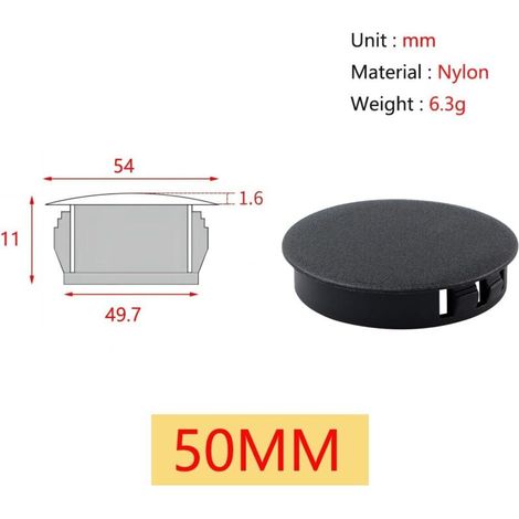 10 Pièces 30mm Bouchons en Plastique Rond, Cache Trou Meuble, Blanc, Bouchon de Trou de Percage pour Verrouillage Trou Meubles (1/4)