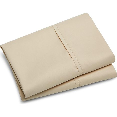 Gebürsteter, schlichter Kissenbezug mit Klappe, 1 Stück (1/5)
