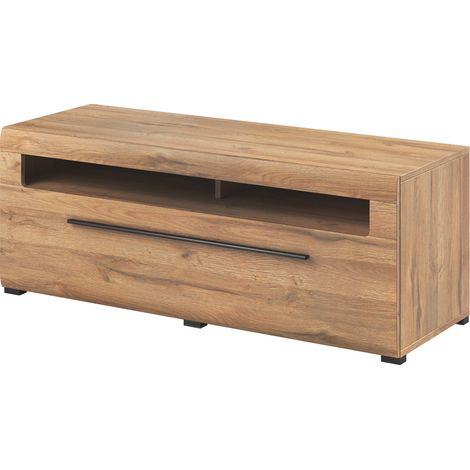 TV Lowboard Eiche Grandson Nb. TURDA-83 modern mit Schubkasten, B/H/T: ca. 140/52/50 cm (1/5)