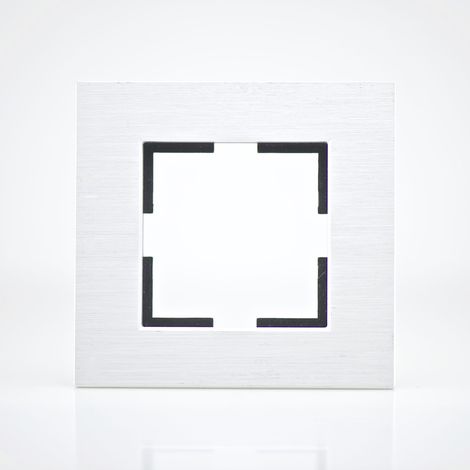 Plaque de finition métal alu 1 poste 84x87x10mm (1/5)