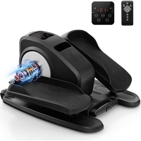 COSTWAY Under Desk Elliptical Machine Electric Ellipse Leg Exerciser-Black (1/5)