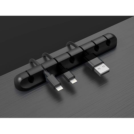Gestion des câbles en silicone, auto-adhésive, organiseur de câbles flexible, protection des câbles (1/5)