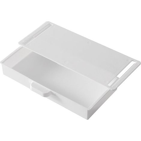Caja organizadora de almacenamiento para debajo del escritorio，con cierre adhesivo，organizador de escritorio para oficina，color blanco