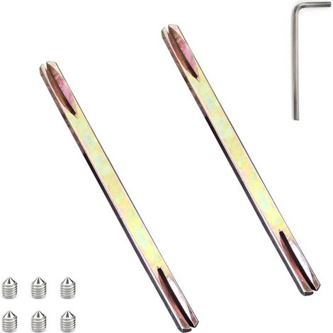 Pieces Split Rod for Handles, 8 x 130 mm Square Split Rod, with Screws and Handles, Square Rod Split Strip