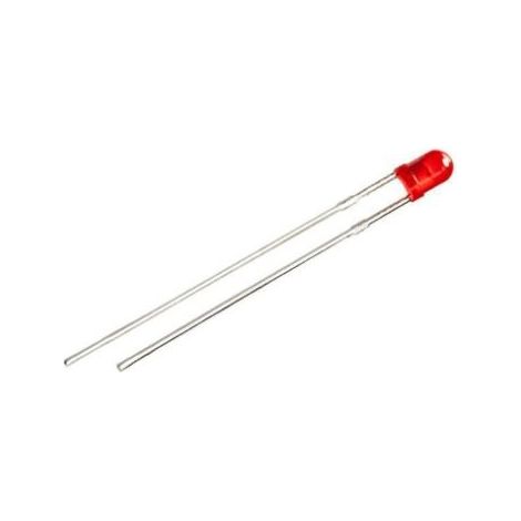 LED Rouge, Traversant, 3 mm, 1,6 2,4 V