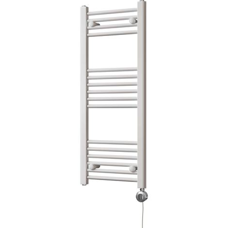 Zennor - White Electric Towel Rail H1000mm x W400mm Straight 300w Thermostatic (1/3)