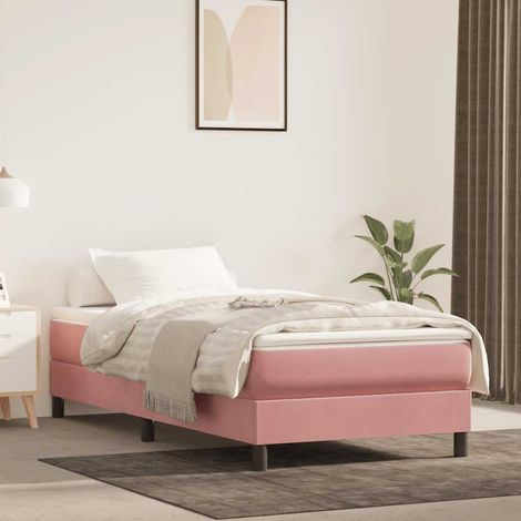 Taschenfederkernmatratze Mittel Rosa 90x220x20 cm Samt