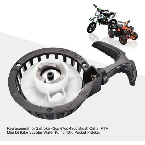 Seilzugstarter, Aluminium-Ratschen-Ersatz für 49ccm und 47ccm Pocket Pit Bikes, Schwarz, B Pocket Bike Seilzugstarter (1/5)