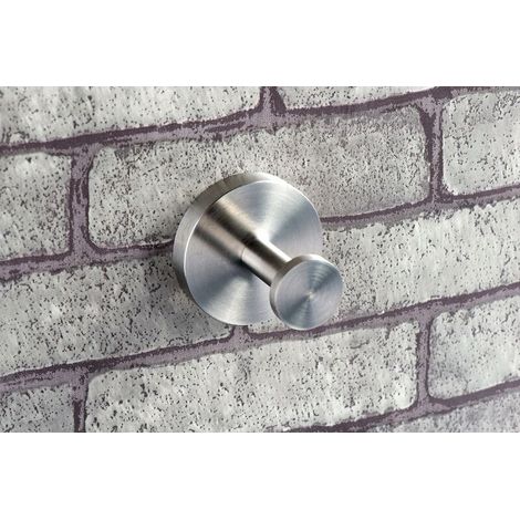 Déstockage,Porte-Serviettes Exclusif en Acier Inoxydable Salle de Bains Lavette Crochet Support Serviette Porte-Manteau Crochets (Acier Inoxydable (Brossé)) (1/5)
