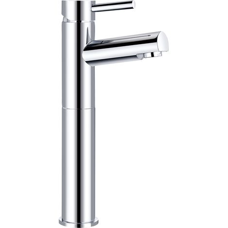 Tall Counter Top Basin Mixer Tap Modern Chrome Bathroom Sink Lever Faucet (1/3)