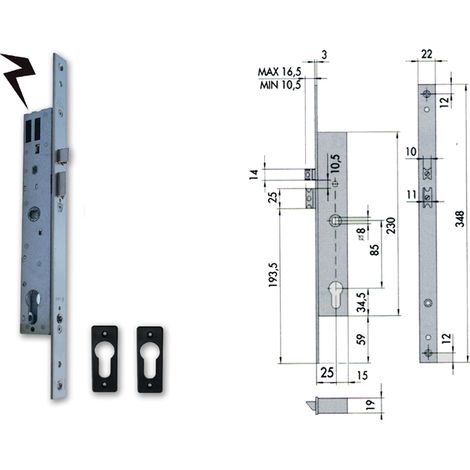 Cisa 16205-30-0 Serratura Elettrica Infilare Cil Sag