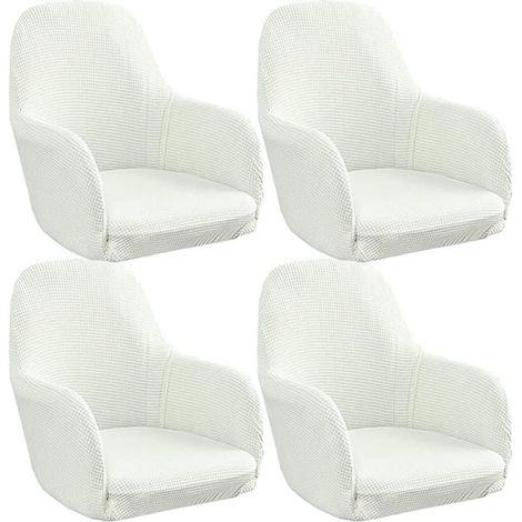 Housse De Chaises Salle À Manger 1/2/4/6 Pieces Couverture De Chaise Scandinaves des Accoudoirs Jacquard Housse De Fauteuil Salon Extensible Lavable pour Cuisine Décor De Restaurant (1/5)