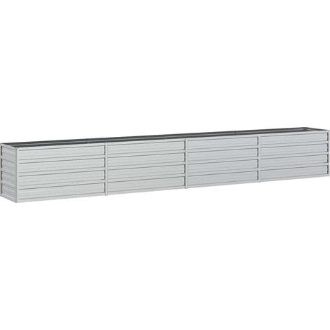 Maison Exclusive - Letto Rialzato Giardino 320x40x45 cm in Acciaio Zincato Argento (1/5)