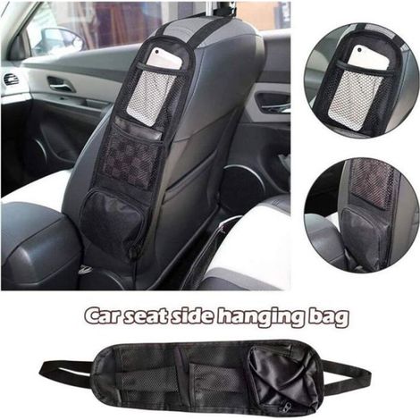 Sac De Rangement Côté Voiture - 42 X 14 Cm - Pour Siège Avant - 3 Compartiments - 1 Pièce (1/5)